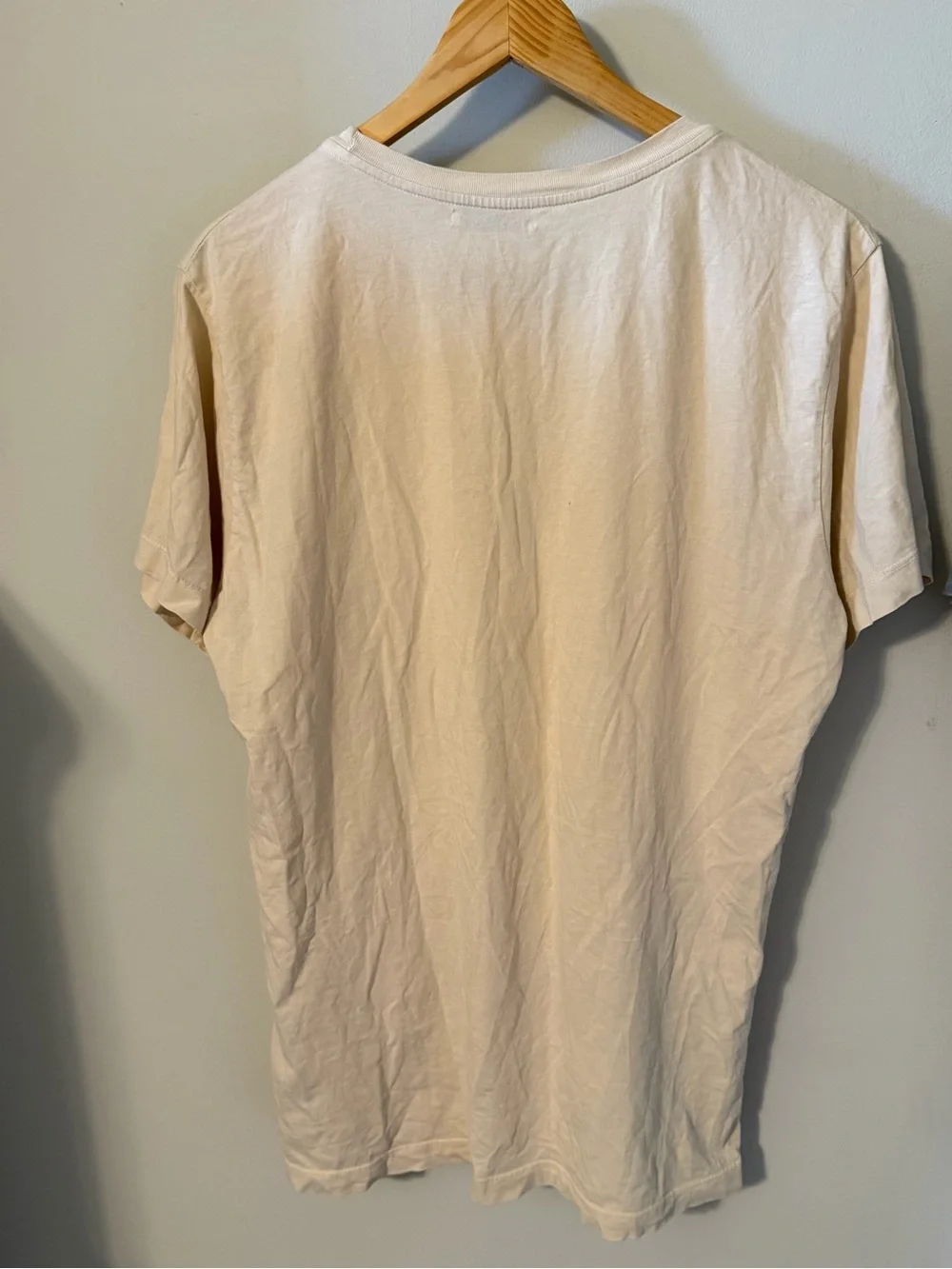 John Elliott Classic Crew Cotton T-Shirt in Ecru Made in USA Size 2